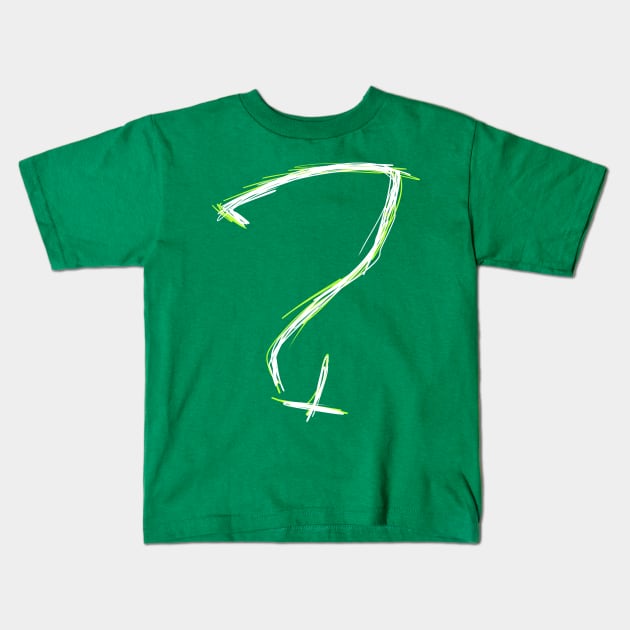 Question Mark Kids T-Shirt by Demonic cute cat